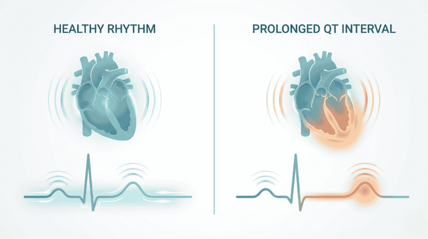 Normal vs prolonged QT interval