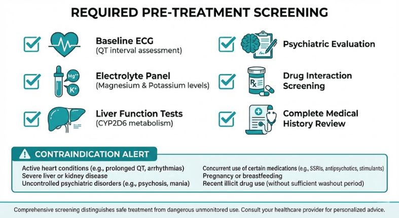 Required medical screenings before ibogaine
