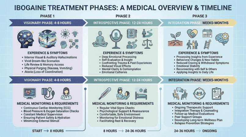 3 phases of Ibogaine treatment
